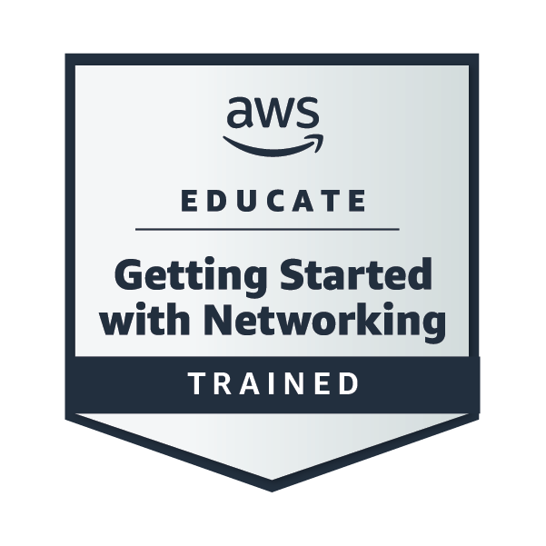 AWS Educate Getting Started with Networking - Professional certification earned by DevOps Engineer Bisman Singh